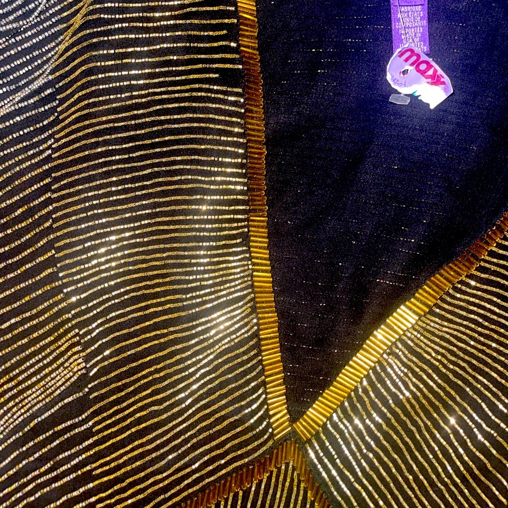 Ralph Lauren purple label gold beaded blouse